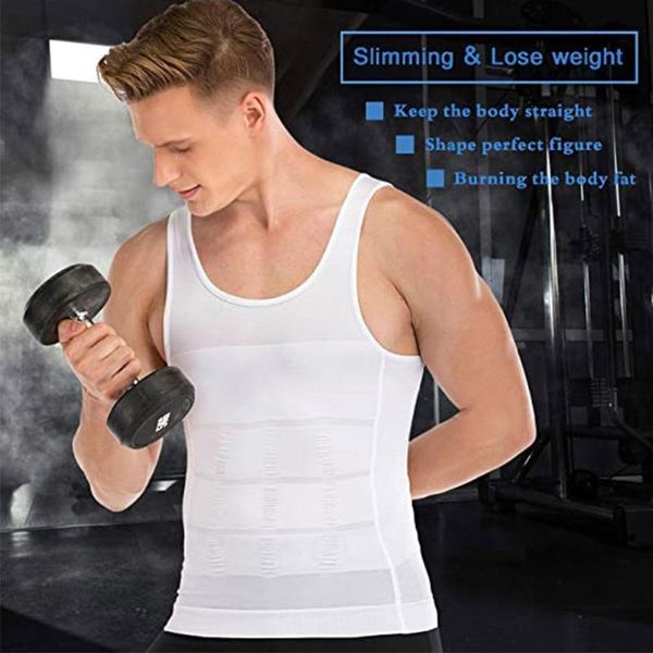 men' tank shaping vest slimming body shapewear corset shirt burning tummy fat muscle belly trainer waist male gi q2d6, White;black
men' tank shaping vest slimming body shapewear corset shirt burning tummy fat muscle belly trainer waist male gi q2d6, White;black