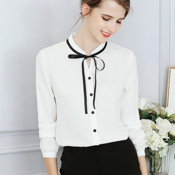 women's blouses & shirts 2021 spring autumn office ladies blouse fashion long sleeve bow slim white shirt female cute bodycon work blu
women's blouses & shirts 2021 spring autumn office ladies blouse fashion long sleeve bow slim white shirt female cute bodycon work blu