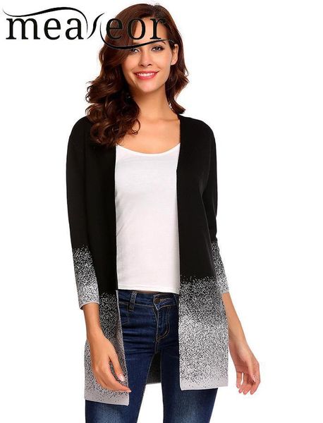 women's sweaters meaneor knitwear casual long sleeve open front women cardigan contrast color, White;black
women's sweaters meaneor knitwear casual long sleeve open front women cardigan contrast color, White;black