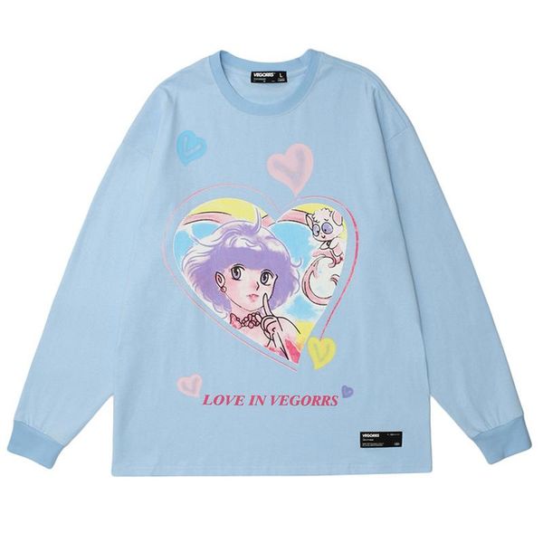 men's t-shirts womens japan style anime girl print t shirts oversized cotton hip hop female o-neck long sleeve t-shirt couple te, White;black
men's t-shirts womens japan style anime girl print t shirts oversized cotton hip hop female o-neck long sleeve t-shirt couple te, White;black
