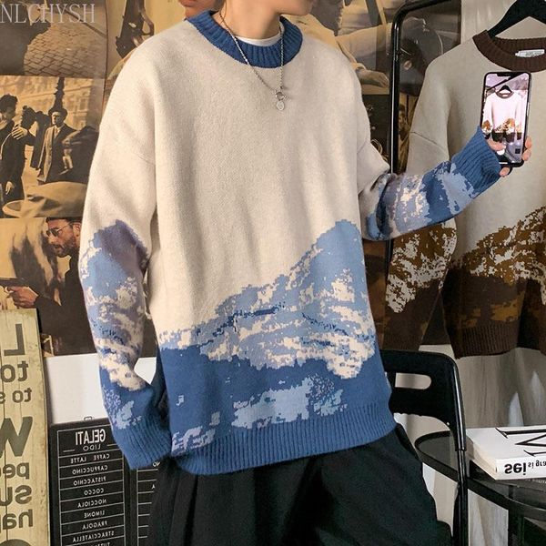 men's sweaters mountain knitted mens hip hop pullover knitwear fashion streetwear outwear harajuku male, White;black
men's sweaters mountain knitted mens hip hop pullover knitwear fashion streetwear outwear harajuku male, White;black