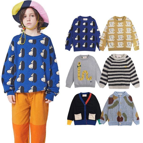 pullover childrens sweaters bobo 2021 boys girls autumn and winter baby kids cartoon color matching v-neck knitting cardigan sweater, Blue
pullover childrens sweaters bobo 2021 boys girls autumn and winter baby kids cartoon color matching v-neck knitting cardigan sweater, Blue