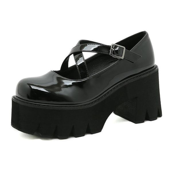 dress shoes mary jane women shallow mouth japanese high-heel college style girl cross strap buckle platform, Black
dress shoes mary jane women shallow mouth japanese high-heel college style girl cross strap buckle platform, Black