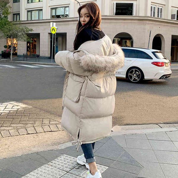 2021 winter new women's wear long knee down jacket women's detachable wool collar, Black
2021 winter new women's wear long knee down jacket women's detachable wool collar, Black