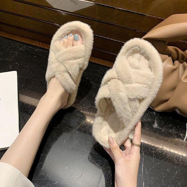 net celebrity 2021 autumn and winter furry slippers warm non-slip flat home casual shoes cross with fur, Black
net celebrity 2021 autumn and winter furry slippers warm non-slip flat home casual shoes cross with fur, Black