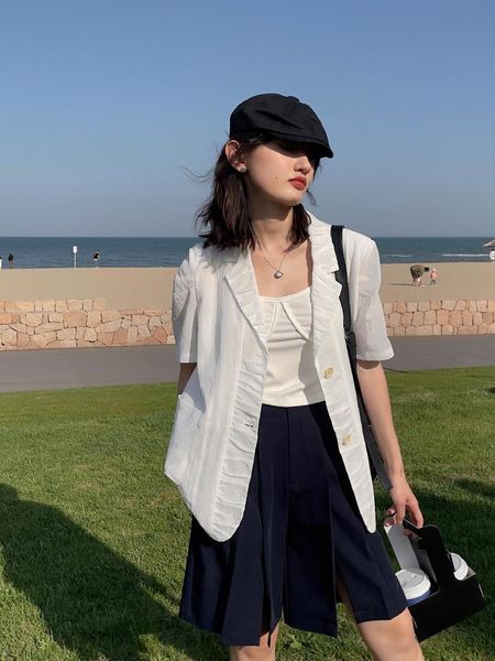 women's jackets women jacket coat 2021 lapel temperament suit short sleeve summer thin casual, Black;brown
women's jackets women jacket coat 2021 lapel temperament suit short sleeve summer thin casual, Black;brown