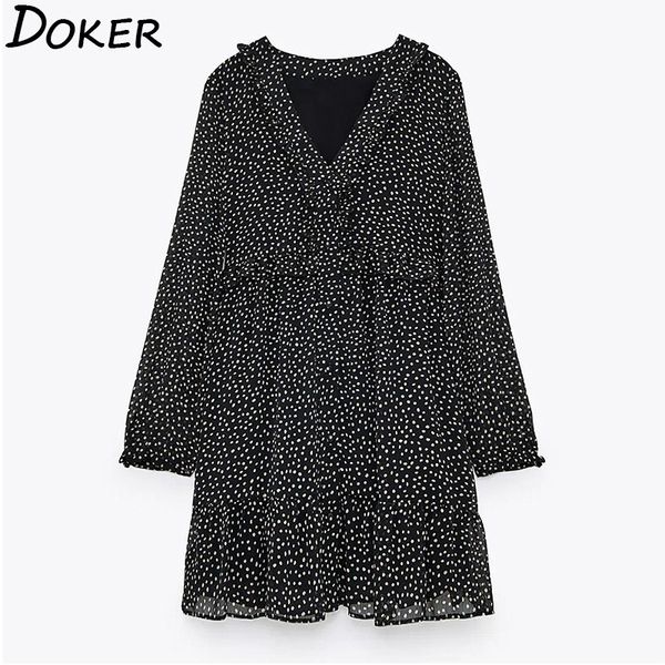 polka dot chiffon mini dress for women spring fashion v neck long sleeve plus size ruffle ladies dresses casual boho beach dress 210423, Black;gray
polka dot chiffon mini dress for women spring fashion v neck long sleeve plus size ruffle ladies dresses casual boho beach dress 210423, Black;gray