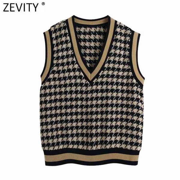 women vintage v neck houndstooth plaid knitting vest sweater female sleeveless casual chic pullovers waistcoat sw695 210416, White
women vintage v neck houndstooth plaid knitting vest sweater female sleeveless casual chic pullovers waistcoat sw695 210416, White