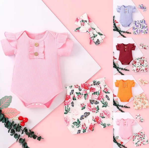 clothing sets summer born toddler baby girl clothes ruffle solid costine pagliaccetto + floreale corto hairband outfit set di abb, White
clothing sets summer born toddler baby girl clothes ruffle solid costine pagliaccetto + floreale corto hairband outfit set di abb, White