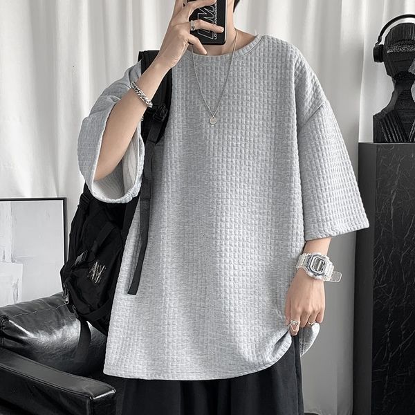 men's t-shirts o-neck solid color plaid t-shirt korean fashion loose casual harajuku streetwear retro short-sleeved xj37, White;black
men's t-shirts o-neck solid color plaid t-shirt korean fashion loose casual harajuku streetwear retro short-sleeved xj37, White;black