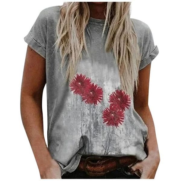 women's t-shirt 2021 elegant patchwork short sleeve flower print plus size women clothing round neck casual t shirt ladies #bl4, White
women's t-shirt 2021 elegant patchwork short sleeve flower print plus size women clothing round neck casual t shirt ladies #bl4, White