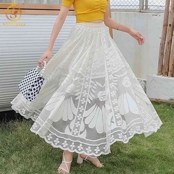 skirts women lace hollow out big swinging korean fashion summer ladies elastic high waist beach midi iy2m, Black
skirts women lace hollow out big swinging korean fashion summer ladies elastic high waist beach midi iy2m, Black