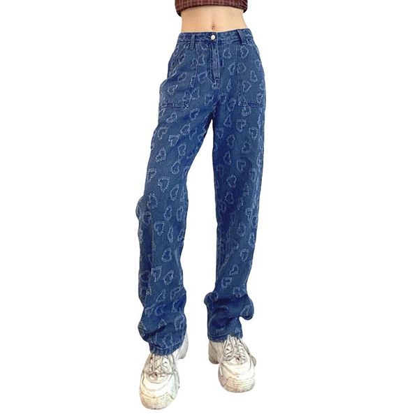 women's pants & capris ladies wide-leg denim trousers high waist heart-shaped pattern loose with pocket buttons 2021 autumn leisure str, Black;white
women's pants & capris ladies wide-leg denim trousers high waist heart-shaped pattern loose with pocket buttons 2021 autumn leisure str, Black;white