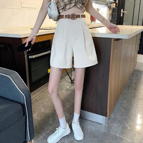 women's shorts women high waist casual 2021 summer fashion korean style solid color all-match female wide leg short pants w445, White;black
women's shorts women high waist casual 2021 summer fashion korean style solid color all-match female wide leg short pants w445, White;black