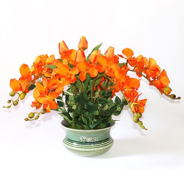handmade home decor wedding el restaurant artificial flowers sets, hand feeling gold butterfly orchid with ceramics vase decorative & wreath
handmade home decor wedding el restaurant artificial flowers sets, hand feeling gold butterfly orchid with ceramics vase decorative & wreath