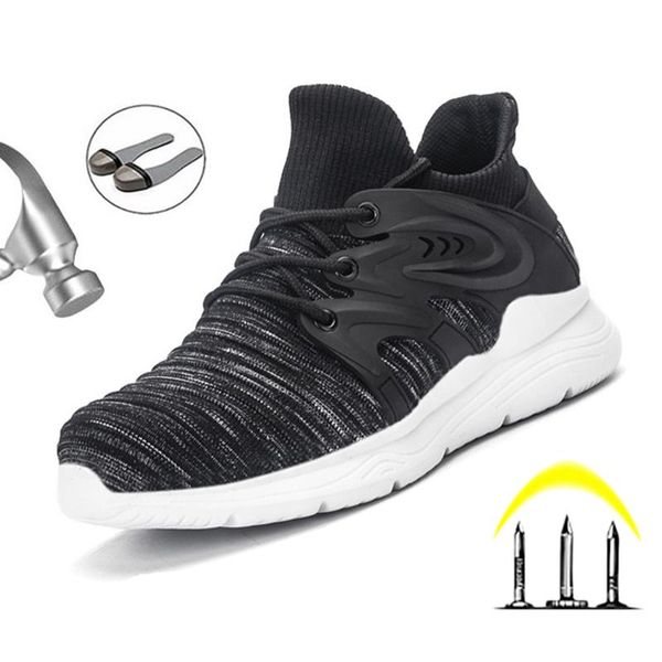 boots safety work shoes for men light weight steel toe male anti-smashing construction sneakers plus size, Black
boots safety work shoes for men light weight steel toe male anti-smashing construction sneakers plus size, Black