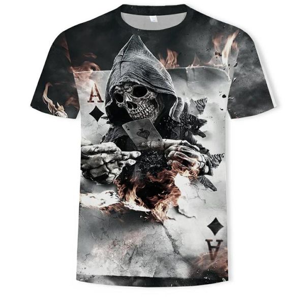 men's t-shirts summer t-shirt 3d skull & poker fashion short-sleeved street round neck casual, White;black
men's t-shirts summer t-shirt 3d skull & poker fashion short-sleeved street round neck casual, White;black