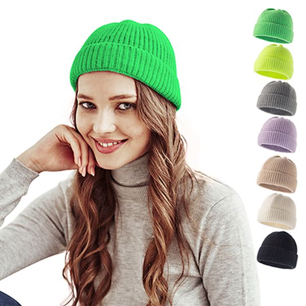 23*16 cm fashion handmade crochet women hats solid color knitting wool warm caps girls headwear pgraphy props holiday gifts, Blue;gray