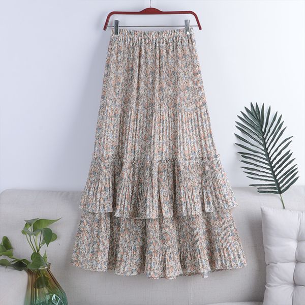 skirts summer sweet floral cakee a-line chiffon patchwork pleated drape calf long skirts, Black
skirts summer sweet floral cakee a-line chiffon patchwork pleated drape calf long skirts, Black