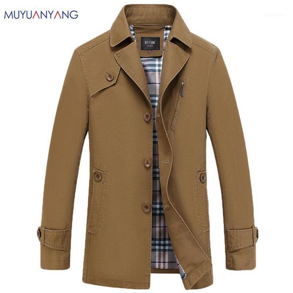 men's trench coats mu yuan yang 2021 fashion windbreaker jacket autumn solid color business casual single-breasted cotton -3xl, Tan;black
men's trench coats mu yuan yang 2021 fashion windbreaker jacket autumn solid color business casual single-breasted cotton -3xl, Tan;black