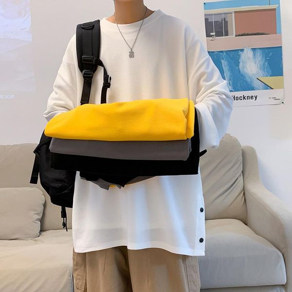 men's t-shirts plus size 5xl-s autumn fashion side split buttons decor long sleeve oversized men clothing loose casual tee shirt homme, White;black
men's t-shirts plus size 5xl-s autumn fashion side split buttons decor long sleeve oversized men clothing loose casual tee shirt homme, White;black