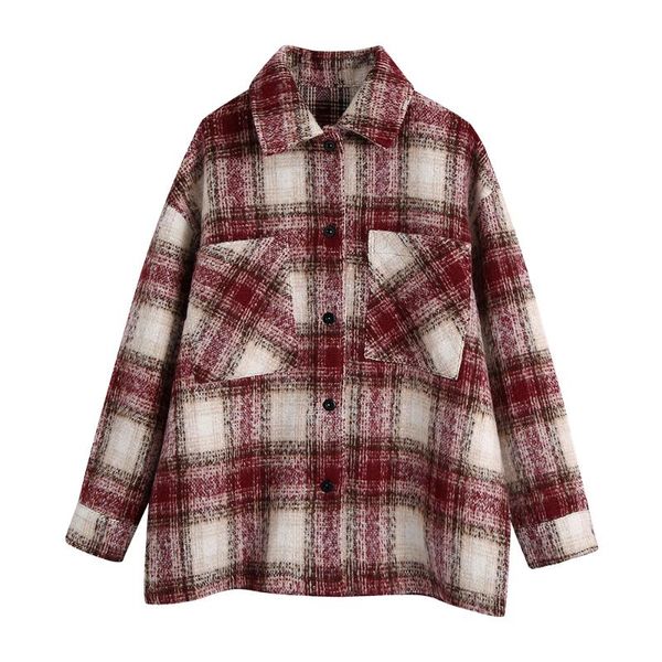 women's jackets women shacket 2021 turn-down collar long sleeve overshirt casual pockets single breasted oversize check shirt jacket, Black;brown
women's jackets women shacket 2021 turn-down collar long sleeve overshirt casual pockets single breasted oversize check shirt jacket, Black;brown