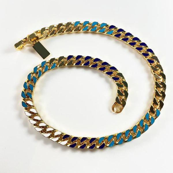 chains edy 2021 hip hop punk blue and white titanium steel cuban chain lock necklace trend for men women girls female jewelry, Silver
chains edy 2021 hip hop punk blue and white titanium steel cuban chain lock necklace trend for men women girls female jewelry, Silver