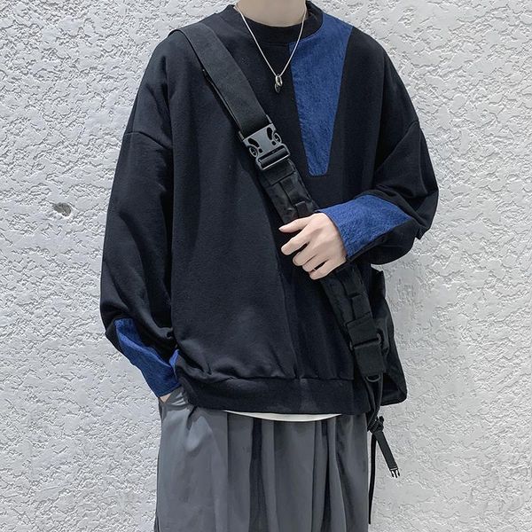 men's hoodies & sweatshirts 2021 korean streetwear spring autumn round neck contrast stitching harajuku hip hop long sleeve men, Black
men's hoodies & sweatshirts 2021 korean streetwear spring autumn round neck contrast stitching harajuku hip hop long sleeve men, Black