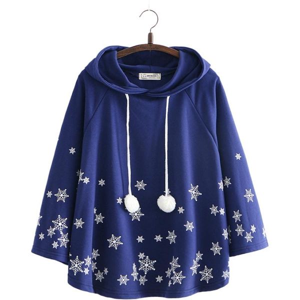 women's jackets women coat cloak bat sleeved cartoon snowflake print hooded jacket 2021 autumn winter batwing sleeve sweet ladies basic, Black;brown
women's jackets women coat cloak bat sleeved cartoon snowflake print hooded jacket 2021 autumn winter batwing sleeve sweet ladies basic, Black;brown