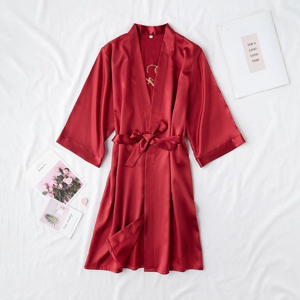 women's sleepwear spring silk satin bathrobe women kimono bridesmaid robe dressing gowns navy robes ladies nighties lady, Black;red
women's sleepwear spring silk satin bathrobe women kimono bridesmaid robe dressing gowns navy robes ladies nighties lady, Black;red