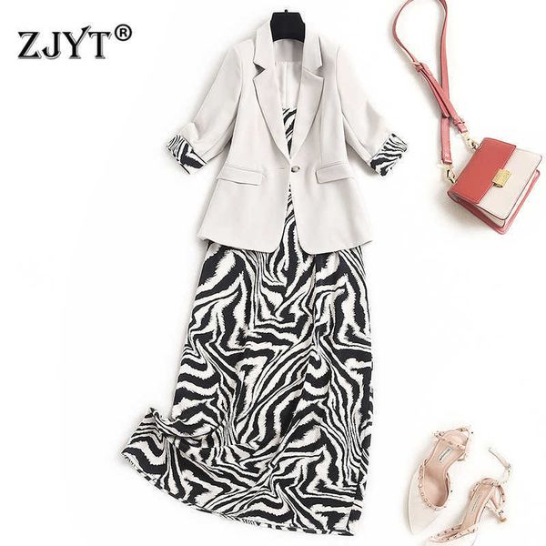 fashion designers spring two piece outfits elegant notched blazer and leopard print strap midi dress suits office robe 210601, White
fashion designers spring two piece outfits elegant notched blazer and leopard print strap midi dress suits office robe 210601, White