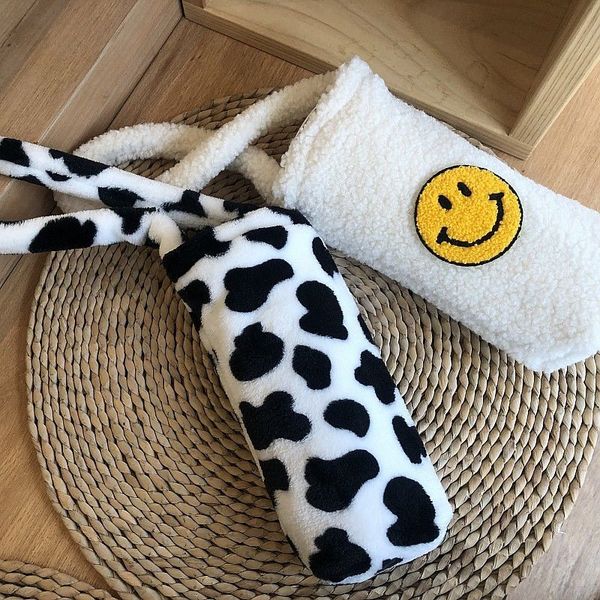 retro cow pattern women small purse handbags fashion smiley ladies water cup shoulder bag soft plush girls bottle bucket bags l0
retro cow pattern women small purse handbags fashion smiley ladies water cup shoulder bag soft plush girls bottle bucket bags l0