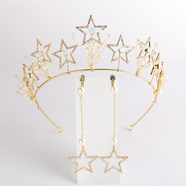 hair clips & barrettes golden color star crown with earrings bridal tiaras wedding accessories rhinestone headband tiara girl's party j, Golden;silver
hair clips & barrettes golden color star crown with earrings bridal tiaras wedding accessories rhinestone headband tiara girl's party j, Golden;silver