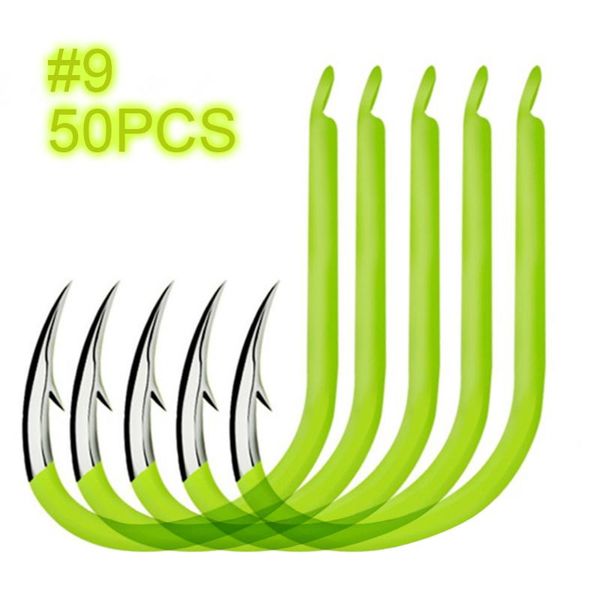 50pcs luminous fishing hooks carbon steel glow in night #8 / #9 #10 #11 #12 #13 fish pesca tackle
50pcs luminous fishing hooks carbon steel glow in night #8 / #9 #10 #11 #12 #13 fish pesca tackle