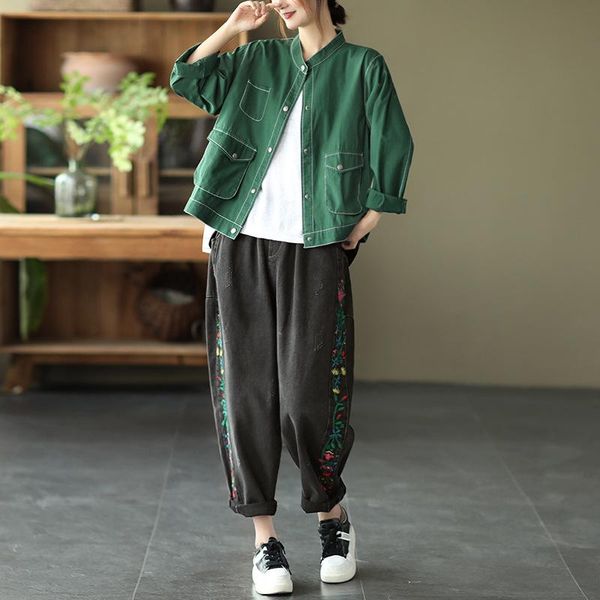 women's jeans women 2021 autumn loose casual denim pants ladies retro elastic waist embroidery pocket vintage trousers, Blue
women's jeans women 2021 autumn loose casual denim pants ladies retro elastic waist embroidery pocket vintage trousers, Blue