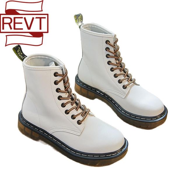 boots revt spring autumn for lady's girls classic motorcycle women's short leather flat lace-up women 1460, Black 
boots revt spring autumn for lady's girls classic motorcycle women's short leather flat lace-up women 1460, Black