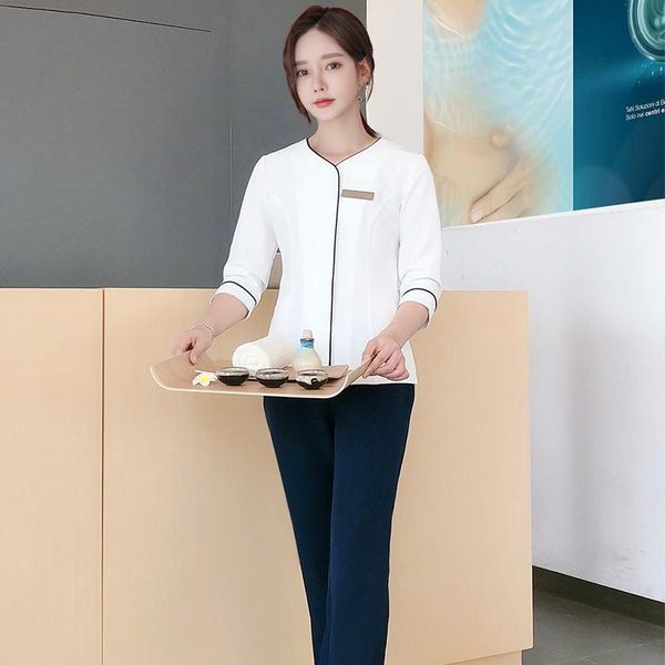 women's tracksuits beautician uniforms spa salon el waitress receptionist for women sets, Gray
women's tracksuits beautician uniforms spa salon el waitress receptionist for women sets, Gray