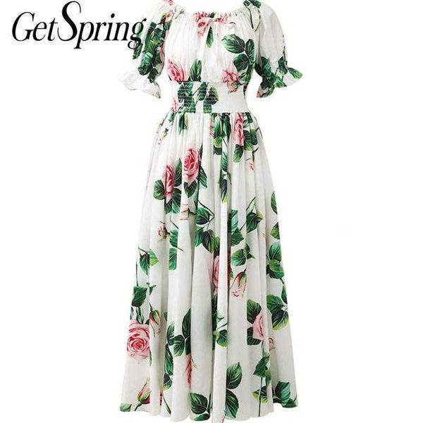 getspring women dress slash neck puff sleeve print vintage dresses plus size high waist long flowers 210601, Black;gray
getspring women dress slash neck puff sleeve print vintage dresses plus size high waist long flowers 210601, Black;gray
