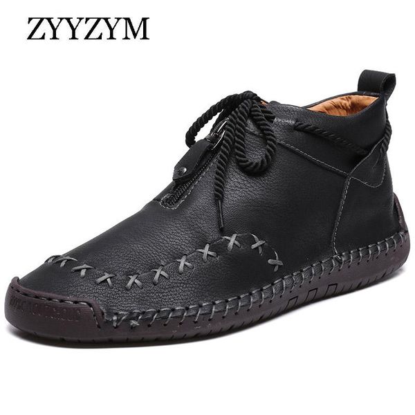 boots zyyzym men leather 2021 autumn winter handmade outdoor vintage britain style ankle short man footwear, Black
boots zyyzym men leather 2021 autumn winter handmade outdoor vintage britain style ankle short man footwear, Black