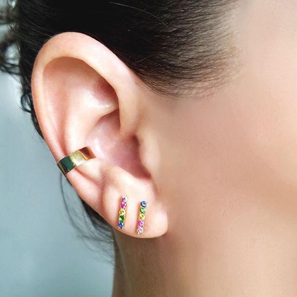 stud 2021 fashion 925 sterling silver sparkling shiny colorful rectangle tiny cz earring lovely women girl fine jewelry gift, Golden;silver
stud 2021 fashion 925 sterling silver sparkling shiny colorful rectangle tiny cz earring lovely women girl fine jewelry gift, Golden;silver
