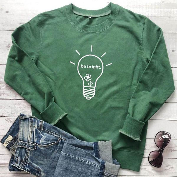women's hoodies & sweatshirts boho bulb smart artistic hippie pullovers cute women graphic inspirational quote be bright 100% cotton sw, Black
women's hoodies & sweatshirts boho bulb smart artistic hippie pullovers cute women graphic inspirational quote be bright 100% cotton sw, Black
