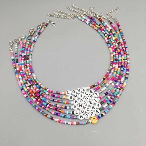 chokers boho handmade diy rice bead necklace letter lucky love girl choker clavicular chain colorful female beach collier femme jewelry, Golden;silver
chokers boho handmade diy rice bead necklace letter lucky love girl choker clavicular chain colorful female beach collier femme jewelry, Golden;silver