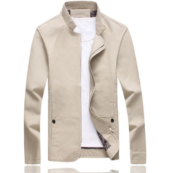 men's jackets spring autumn high-end fashion business casual cotton stand collar jacket mens solid color washed slim coat 4gjy, Black;brown
men's jackets spring autumn high-end fashion business casual cotton stand collar jacket mens solid color washed slim coat 4gjy, Black;brown