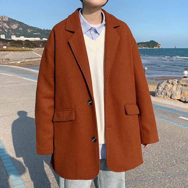 autumn and winter youth thick solid color single-breasted woolen cloth suit fashion casual loose large size men's suits & blazers, White;black
autumn and winter youth thick solid color single-breasted woolen cloth suit fashion casual loose large size men's suits & blazers, White;black