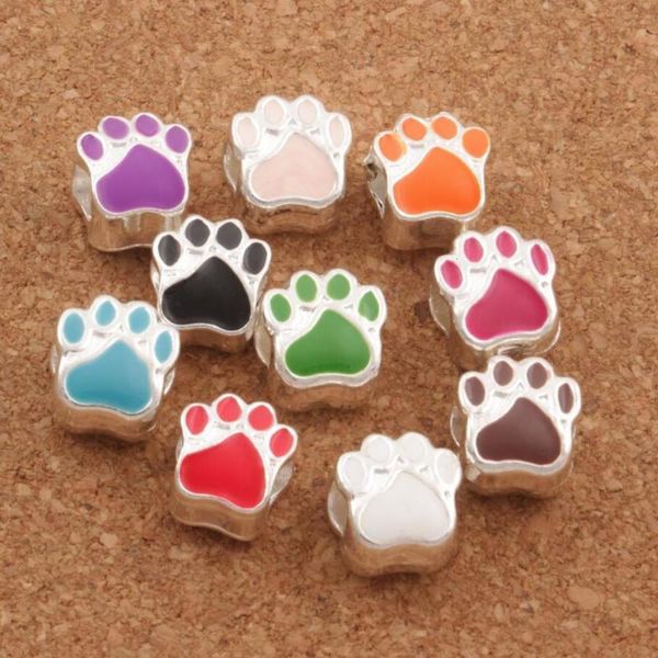enamel bear paw print alloy big hole loose beads 60pcs/lot 10colors silver plated bead fit european bracelets l1770, Black
enamel bear paw print alloy big hole loose beads 60pcs/lot 10colors silver plated bead fit european bracelets l1770, Black