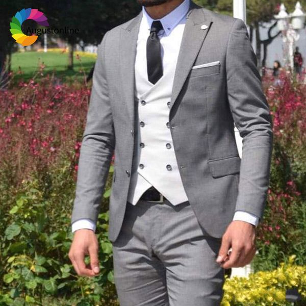men's suits & blazers italian white double breasted vest customized grey mens wedding peaked lapel groom tuxedo men suit 3piece ja, White;black
men's suits & blazers italian white double breasted vest customized grey mens wedding peaked lapel groom tuxedo men suit 3piece ja, White;black
