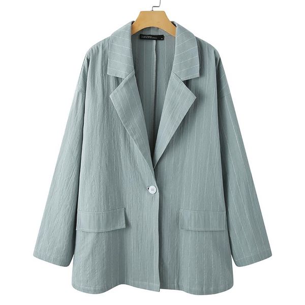 women's suits & blazers autumn thin coats summer blazer fashion women striped work casual lapel neck long sleeve outweat loose top, White;black
women's suits & blazers autumn thin coats summer blazer fashion women striped work casual lapel neck long sleeve outweat loose top, White;black