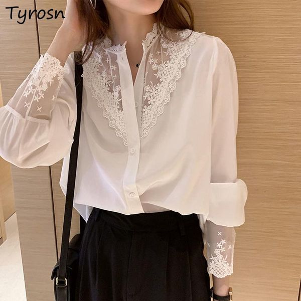 women's blouses & shirts women solid lace stylish elegant temperament chiffon designed sweet leisure office lady tender retro ulzzang, White
women's blouses & shirts women solid lace stylish elegant temperament chiffon designed sweet leisure office lady tender retro ulzzang, White