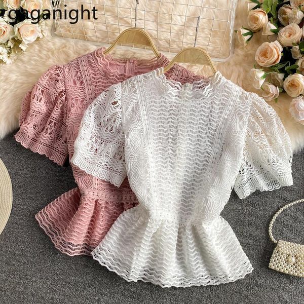 gaganight lace hollow out blouse women vintage puff short sleeve o neck shirt female elegant crochet floral blusa 2021 women's blo, White
gaganight lace hollow out blouse women vintage puff short sleeve o neck shirt female elegant crochet floral blusa 2021 women's blo, White