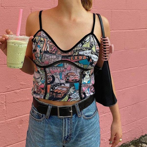 women's tanks & camis harajuku chic punk streetwear funny print goth y2k bodycon backless camisoles women patchwork cropped basic, White
women's tanks & camis harajuku chic punk streetwear funny print goth y2k bodycon backless camisoles women patchwork cropped basic, White